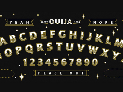 Ouija Board illustration ouija type typography vector wip