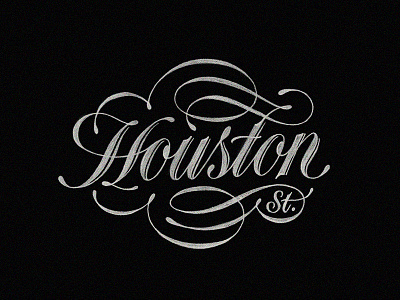 Houston flourish houston illustration lettering roundhand script type typography