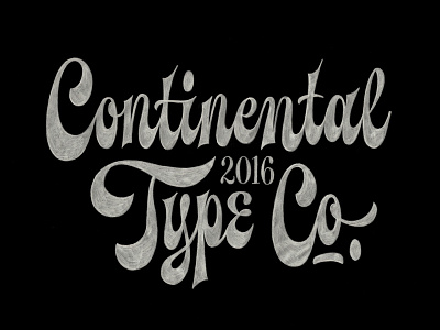Continental Type Co. hand lettering illustration lettering spencerian type typography