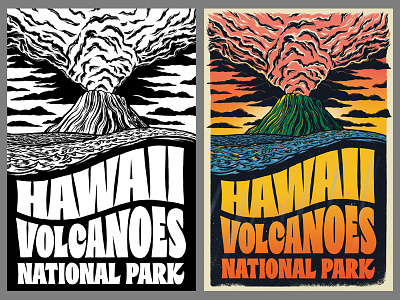 Type Hike – Hawaii Volcanoes Poster design hawaii illustration lettering poster type typography
