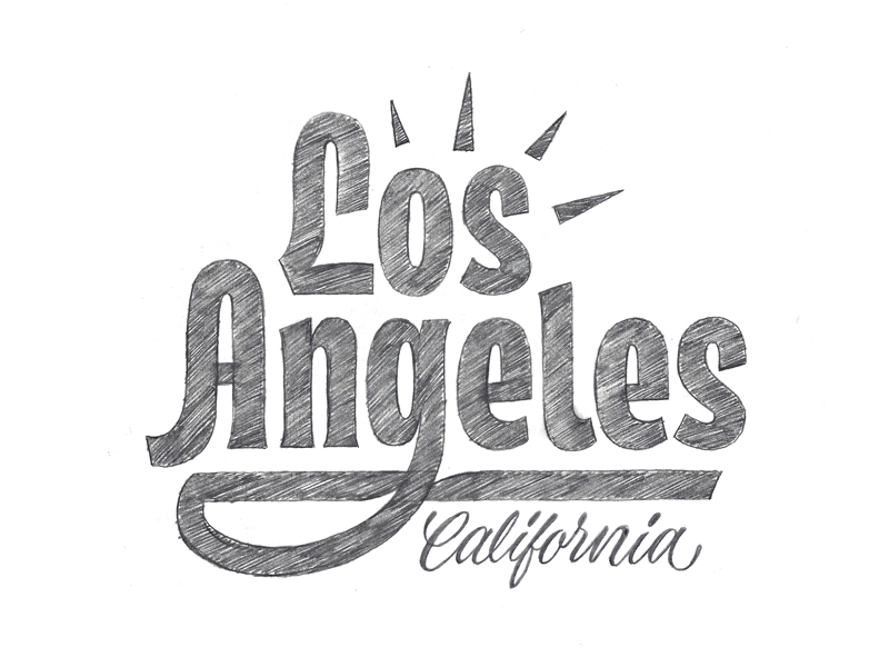 Los Angeles Sketch design illustration la lettering losangeles type typography