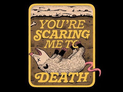 POSSUM DEATH design illustration lettering possum type typography