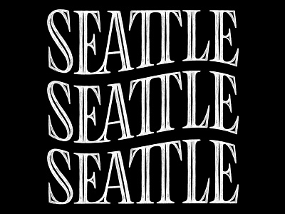 Seattle amtrak design illustration lettering seattle type typography