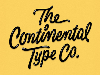 The Continental Type Company design handlettering identity illustration lettering logotype script type type design typography wordmark