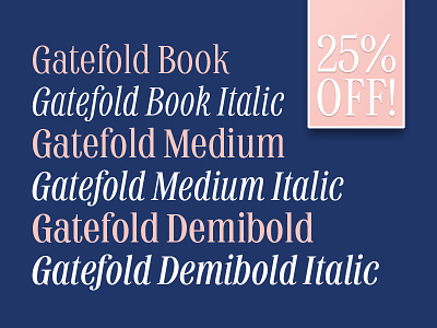 Gatefold Sale! discount font myfonts sale type type design typography