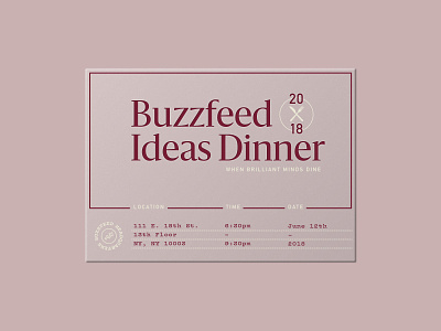 Buzzfeed Ideas Dinner buzzfeed invitation invite invite design type typography