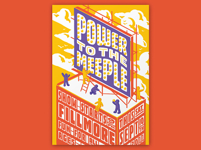 Atlassian – Power to the Meeple fillmore handlettering illustration lettering poster poster design type typography