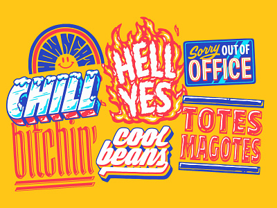 Snapchat Sticker Pack #1 custom lettering handlettering illustration lettering snap snapchat sticker type typography