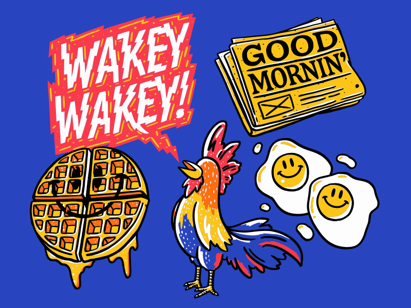 Snapchat Sticker Pack #2 breakfast sticker design sticker snapchat illustration lettering typography type