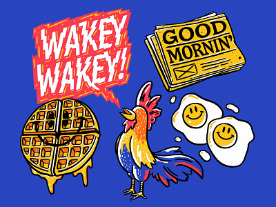 Snapchat Sticker Pack #2 breakfast illustration lettering snapchat sticker sticker design type typography