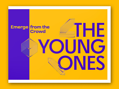 Young Ones Postcard 3d 3drender art directors club branding oneclub postcard render type typography