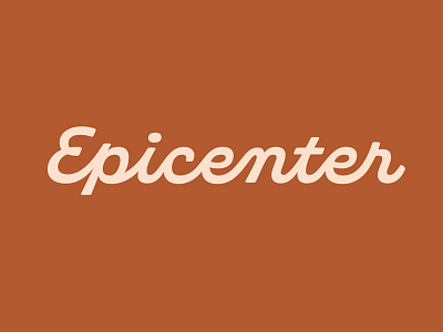 Epicenter Logotype custom identity logo logotype script script logo type wordmark