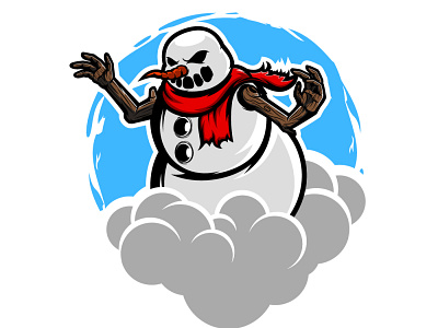 Snow man adobe character design esports graphic design illustration logo logoesport mascot mascot character mascot design mascot logo snowman vector