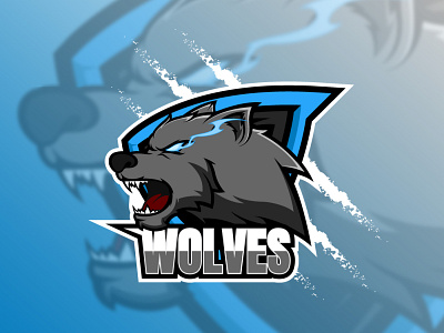 WOLVES character design esport esport logo graphic design illustration illustrator logo mascot mascot character mascot design mascot logo vector wolves
