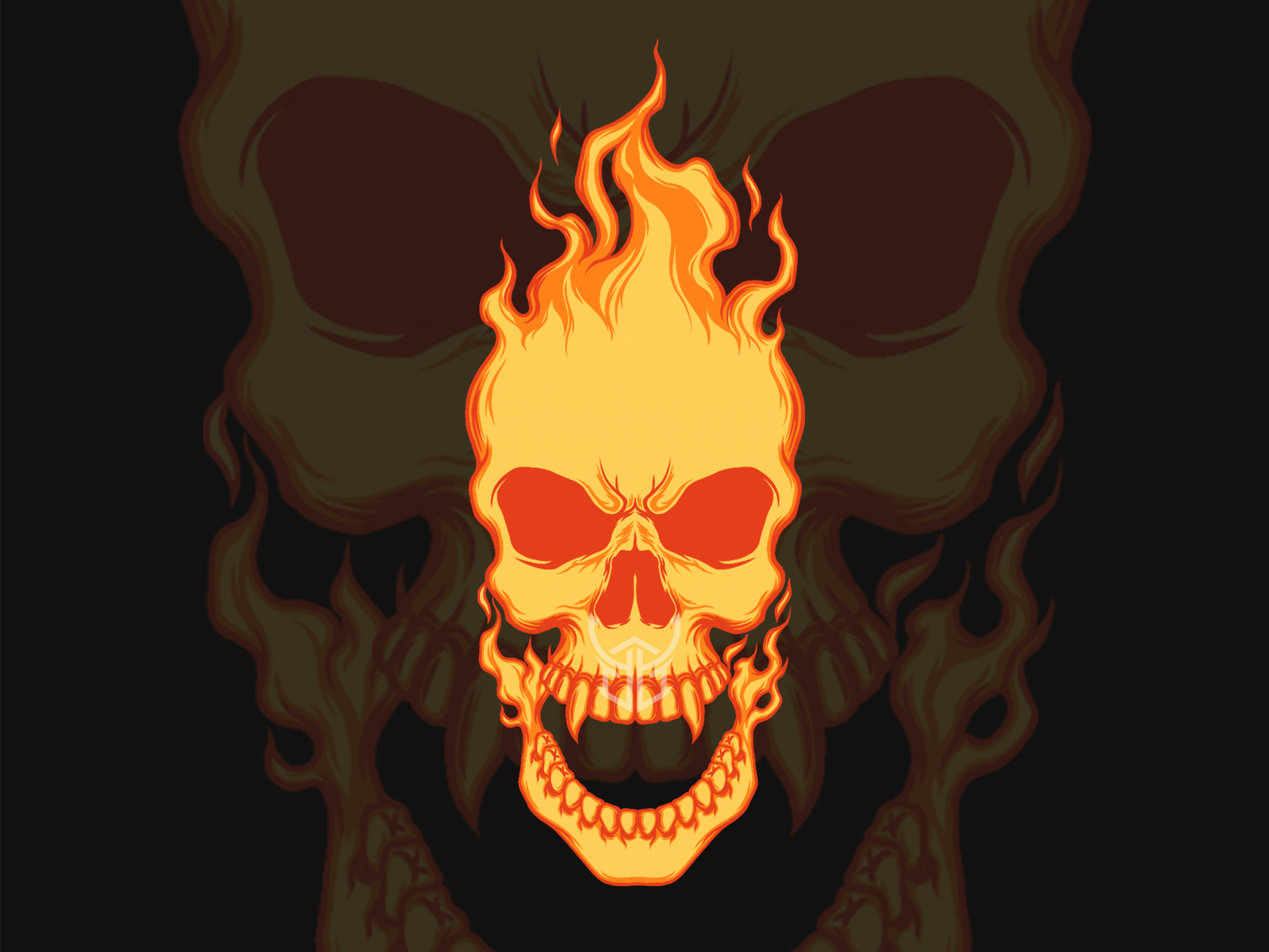 Fire Skull by Muhammad Athok on Dribbble