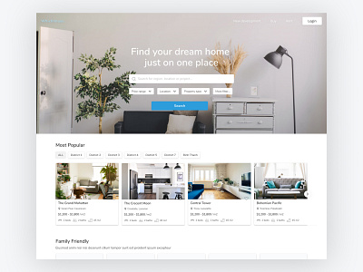 whichhouse - Homepage design ui user interface ux webdesign