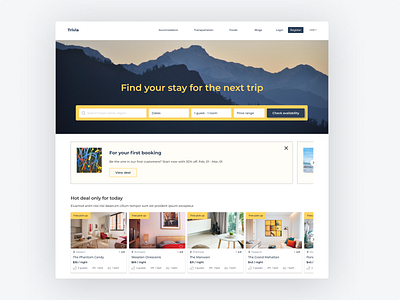 Trivia - Find your next place for the next trip design ui user experience user interface ux uxui web design webdesign