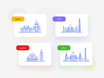 Redesigned & modified Icons for Office locations adobe xd bengaluru branding delhi design icons icons design illustration india kolkata location map modified mumbai office redesigned reworked ui user experience vector