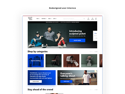 YWC Fashion UI redesign