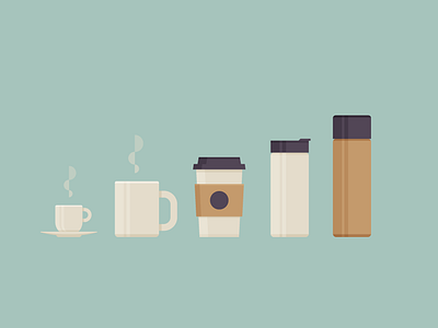Coffee Fix caffeine coffee flat illustration minimal vector