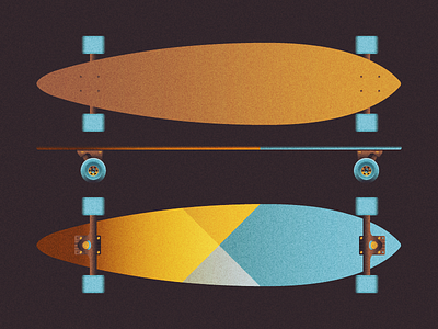 Longboard grain illustration longboard skate skateboard summer texture vector youth