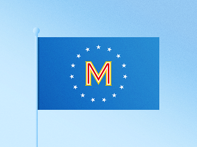 Milwaukee Flag II design flag icon letter milwaukee minimal pride stars symbol vector