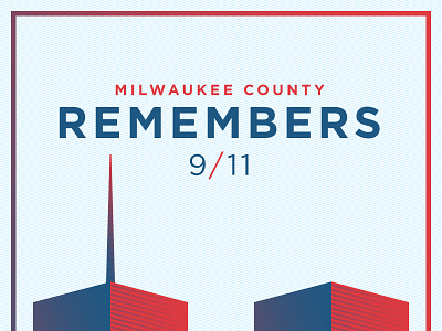 Milwaukee County Remembers 9/11 911 america architecture design illustration memorial milwaukee usa vector