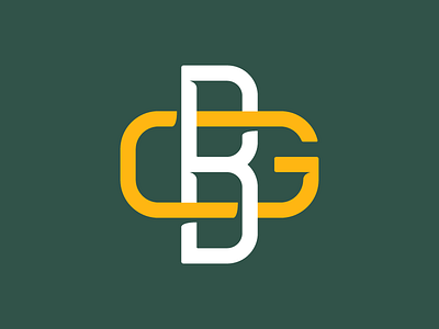 GB Monogram football icon logo monogram nfl packers sports type vector