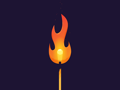 Playing with Fire fire flame hot illustration orange red vector yellow