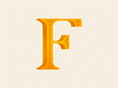 F 36daysoftype design f illustration letter monogram type vector wood woodgrain