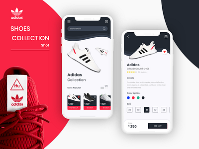 Adidas Collection App adidas app app design apple application clean design design details ios minimal mobile mobile design popular shoes shop sneakers store ui ux ux designer