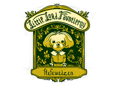 Little Lord Fauntleroy Hefeweizen art beer design dogs illustration label