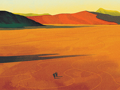 Desert Travelers art desert illustration landscape travel