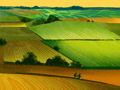 Country Travelers art illustration landscape travel