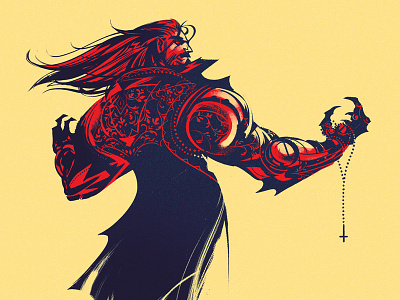 Roid Rage Cyborg Dracula art concept art illustration