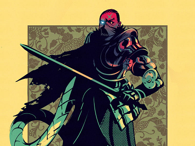 Snake-armed knight...guy anime art character design illustration