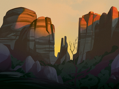 Call of the Canyon art illustration landscape