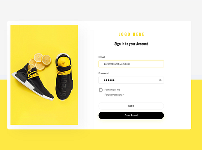 Login Page design graphicdesign login login design login form login page login screen mockup mockups sign in sign in page sign in ui sign up form ui ui design ui ux ui ux design uidesign userinterface yellow