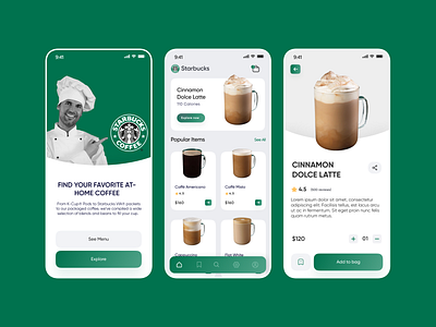 Starbucks App Redesign app design app redesign figma ios design redesign starbucks starbucks redesign challenge ui ui design ui ux design user interface ux design