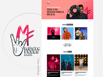 Music feel blog design logo typography ui ux