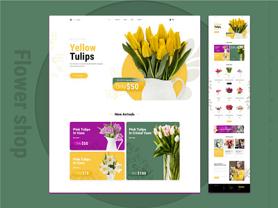 Flower shop branding design graphic design illustration typography ui ux vector