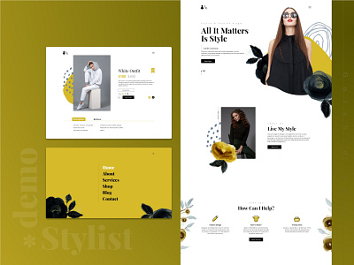 Stylist (fashion) branding design graphic design illustration typography ui ux vector