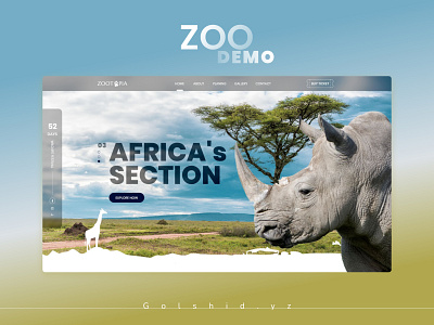 Zoo demo - Hero section slide branding design graphic design typography ui ux vector