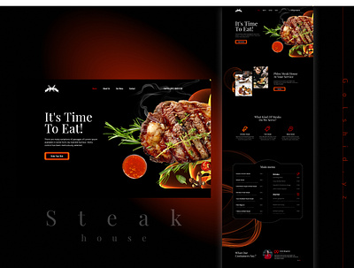 Steak house - Landing page branding design graphic design typography ui ux vector