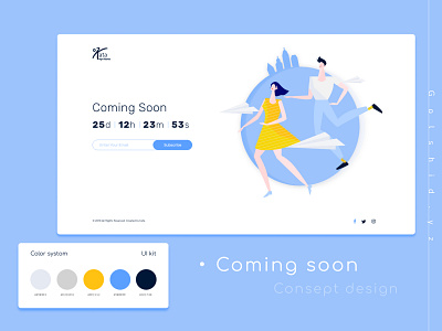 Web page (Coming soon page) design graphic design illustration ui vector