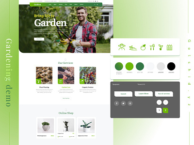 Gardening (Web design) branding design graphic design typography ui ux vector