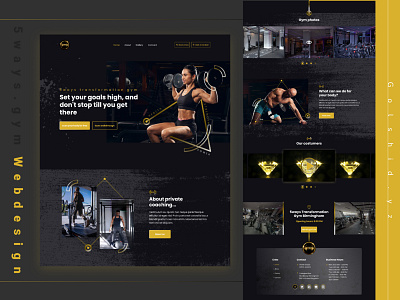 5 ways Gym (landing page) branding design graphic design typography ui ux vector