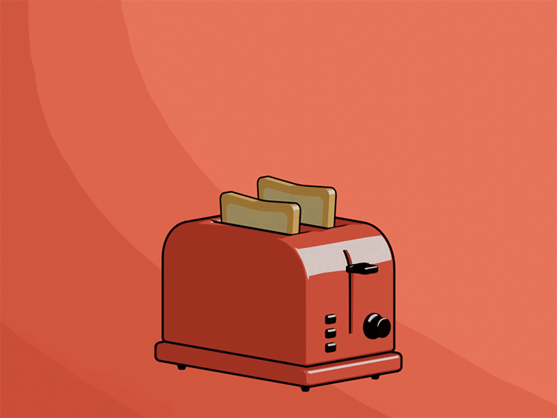 Toaster 3d animation design motion graphics toaster
