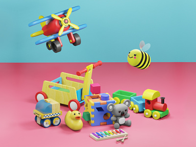 Toy Vibe 3d design illustration