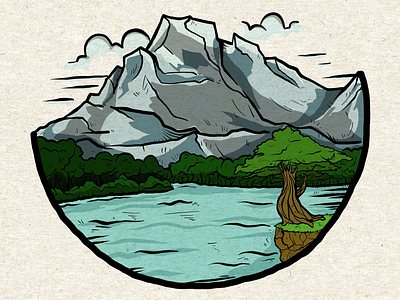 Scenery Badge Illustration